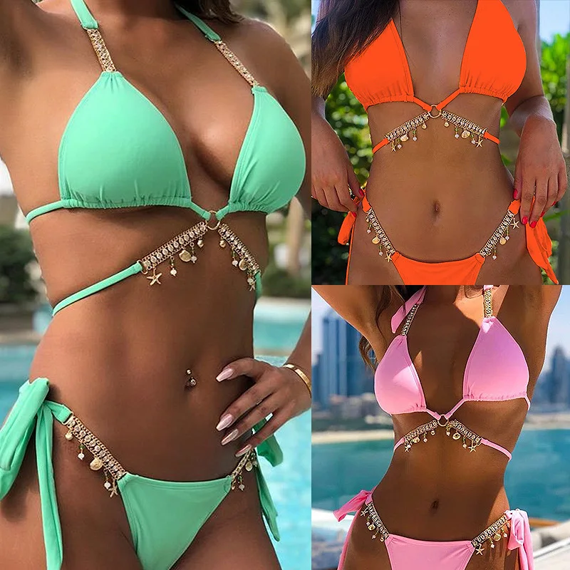 2020 Women Low Waist Bikini Rhinestone Swimsuit Female Swimwear Sexy Bandeau Bikinis Tanga Brazilian Biquini Bathing Suit Bather
2020 Women Low Waist Bikini Rhinestone Swimsuit Female Swimwear Sexy Bandeau Bikinis Tanga Brazilian Biquini Bathing Suit Bather