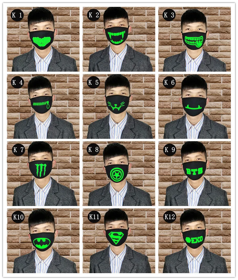 1PCS Unisex Halloween Party Luminous Face Masks Decor Pattern Solid Black Mask Half Face Mouth Muffle Masks
1PCS Unisex Halloween Party Luminous Face Masks Decor Pattern Solid Black Mask Half Face Mouth Muffle Masks
