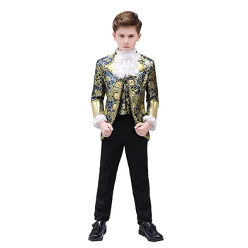 

High quality children's clothes European court dress Prince Charming drama costume role-playing studio photo children suit M322