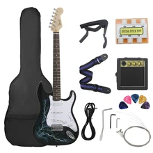 21 Frets Electric Guitar 6 Strings Solid Wood Body Maple Neck Electric Guitar With Speaker Necessary Guitar Parts & Accessories
21 Frets Electric Guitar 6 Strings Solid Wood Body Maple Neck Electric Guitar With Speaker Necessary Guitar Parts & Accessories