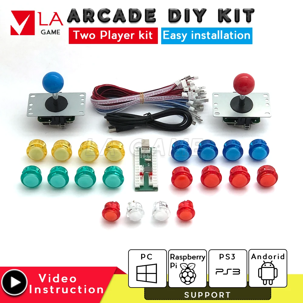 2 player diy kit controle arcade usb encoder to PC Rasberry PI sanwa joystick arcade cabinet for mame jamma project
2 player diy kit controle arcade usb encoder to PC Rasberry PI sanwa joystick arcade cabinet for mame jamma project