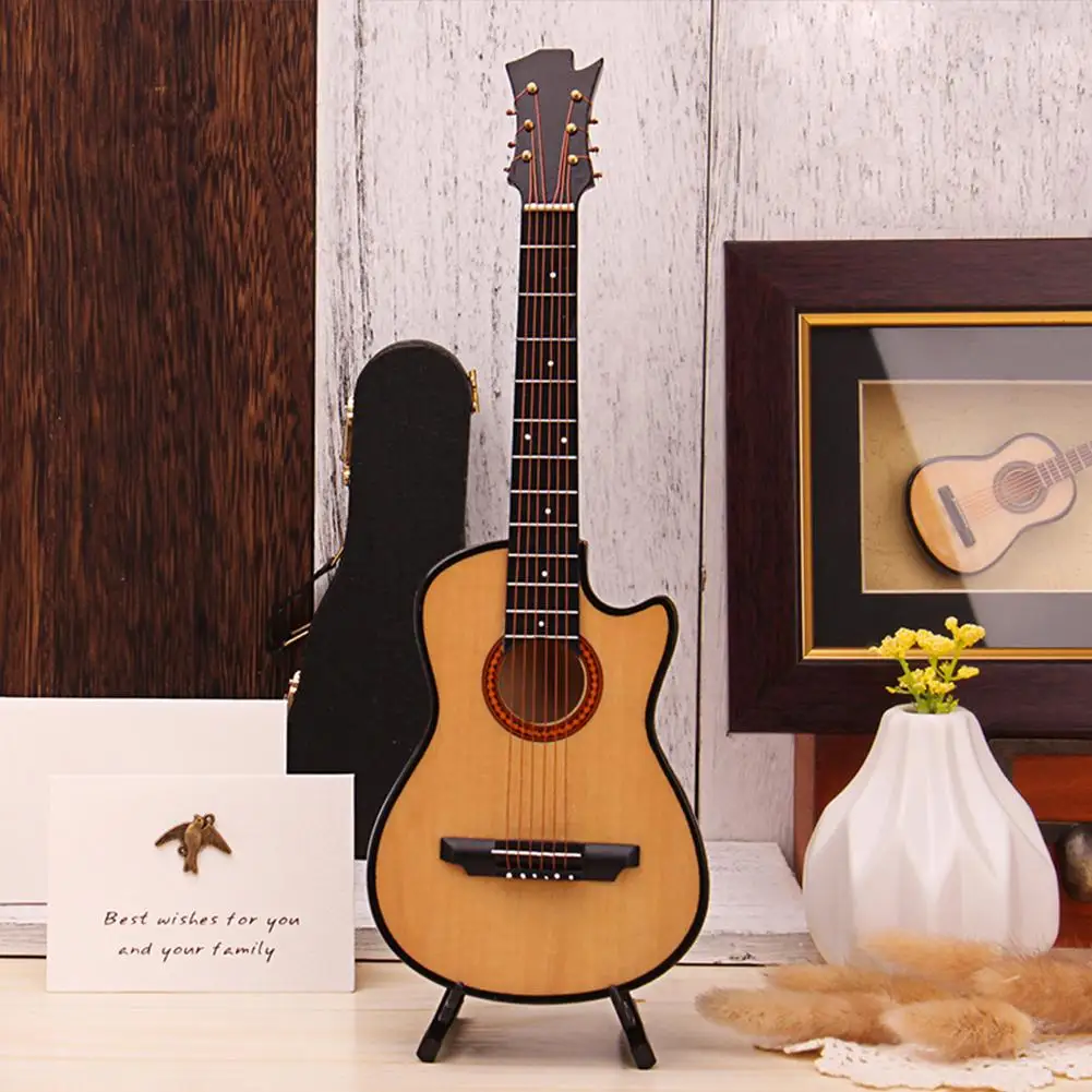 Hot Mini Missing Angle Folk Guitar Miniature Model Wooden Mini Musical Instrument Model Collection with Case Stand
Hot Mini Missing Angle Folk Guitar Miniature Model Wooden Mini Musical Instrument Model Collection with Case Stand