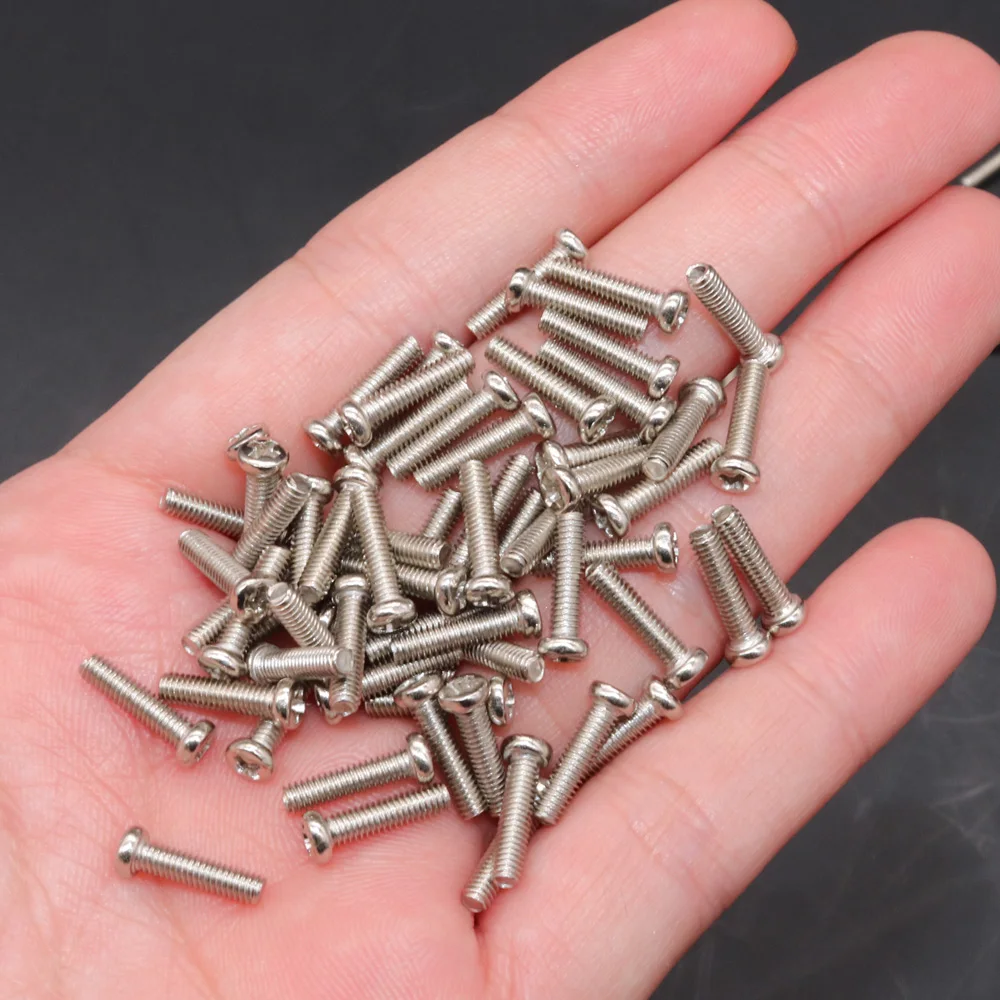 100pcs/lot M1.2 M1.4 M1.6 M2 M2.5 Screw A2 Stainless Steel Cross Pan Head Micro Small Mini Screw Wood Screws GB818 L=3-10mm
100pcs/lot M1.2 M1.4 M1.6 M2 M2.5 Screw A2 Stainless Steel Cross Pan Head Micro Small Mini Screw Wood Screws GB818 L=3-10mm
