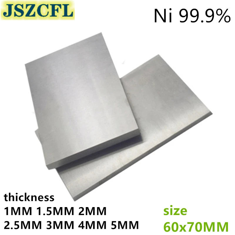 

Ni 99.9% high pure nickel plate thick 1MM-5MM size 60x70MM electroplating nickel plate nickel anode for scientific research