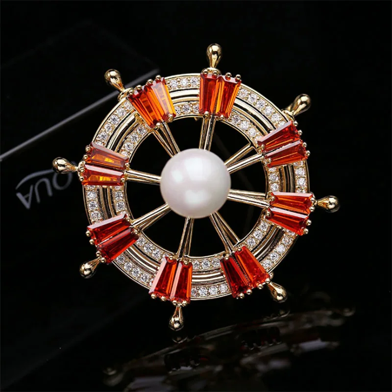 Donia jewelry can be rotated AAA zircon brooch naval style fashion anchor rudder men and women high-grade brooch hood scarf coat
Donia jewelry can be rotated AAA zircon brooch naval style fashion anchor rudder men and women high-grade brooch hood scarf coat