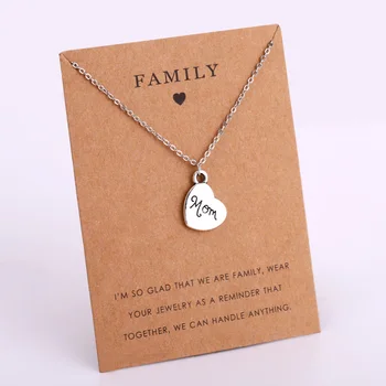 

Mom Sister Grandma Necklaces Aunt Uncle Daughter Dad Son Brother Grandpa Family Necklaces Heart Women Men Jewelry Christmas Gift