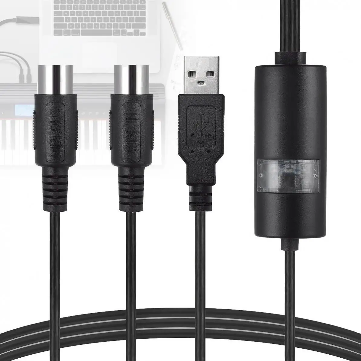 2 Meters USB to MIDI Cable Electric Piano Drum Guitar Music Compile Interface Adapter Cable Converter Support Windows
2 Meters USB to MIDI Cable Electric Piano Drum Guitar Music Compile Interface Adapter Cable Converter Support Windows