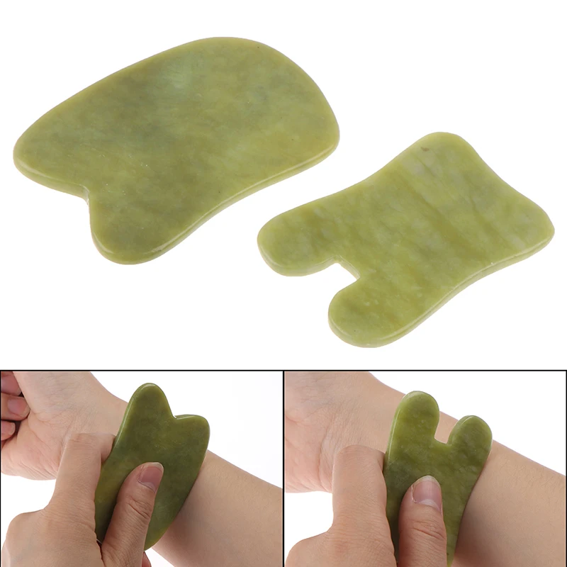 1Pcs Natural Jade Stone Gua Sha Tool Facial Body SPA Massage Board Health Care Tool 2 Styles 
1Pcs Natural Jade Stone Gua Sha Tool Facial Body SPA Massage Board Health Care Tool 2 Styles