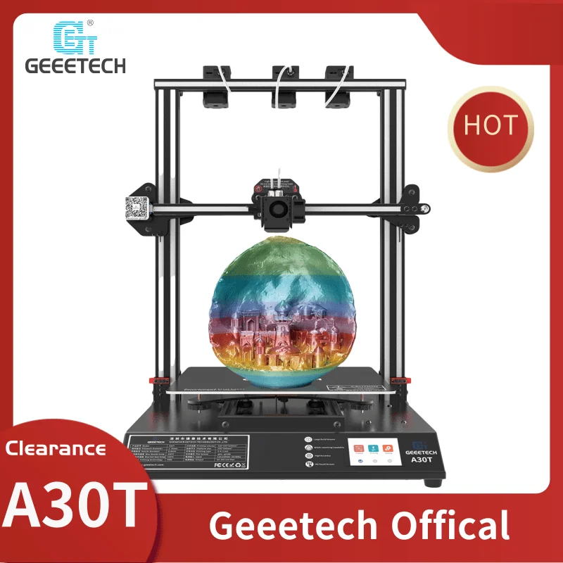 

GEEETECH A30M/A30T/A30 Pro 3D Printer Mix-Color Printing Silent High accuracy Touch screen Longer lifetime Filament sensor FDM