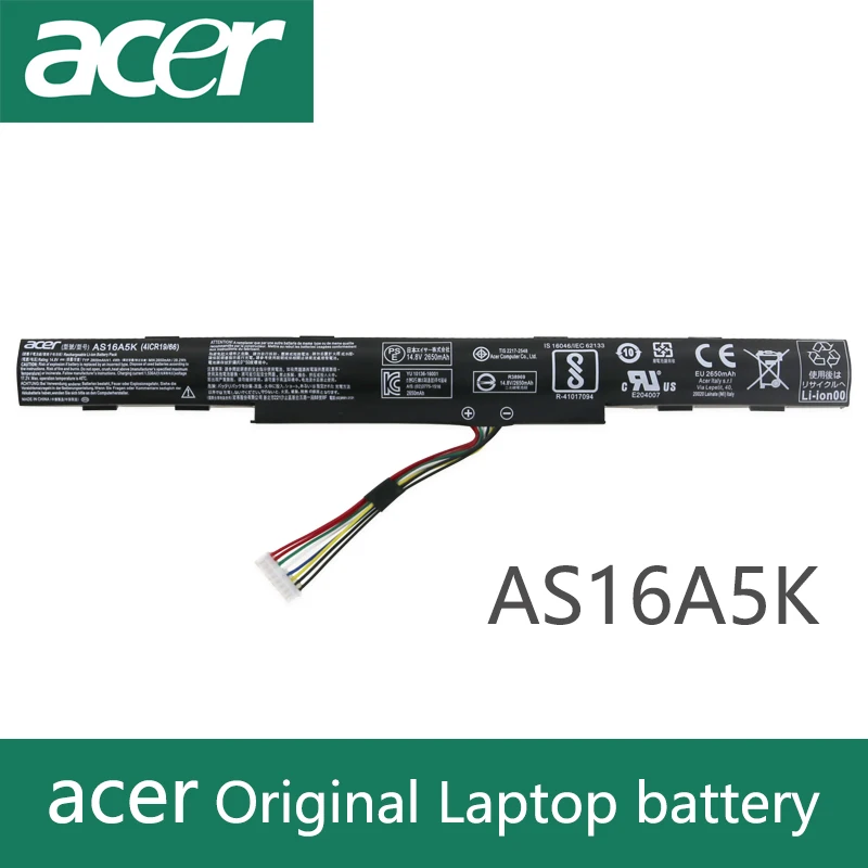 Аккумулятор для ноутбука acer Aspire E15 оригинальный аккумулятор 523G 573G 575G 774G G E5 475G AS16A7K