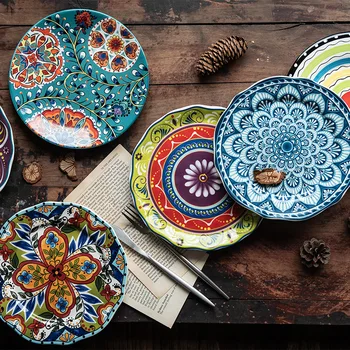 Ceramic Main Dish Steak Plate Creative Abstract Art Style Dishes Plate Painted Round Plate American Art Tableware Dinnerware
Ceramic Main Dish Steak Plate Creative Abstract Art Style Dishes Plate Painted Round Plate American Art Tableware Dinnerware