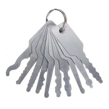 10Pcs/Set Stainless Jiggler And High Quality Keys Dual Sided Car Unlock Lock Open Repair Accessories Tool Kit
10Pcs/Set Stainless Jiggler And High Quality Keys Dual Sided Car Unlock Lock Open Repair Accessories Tool Kit