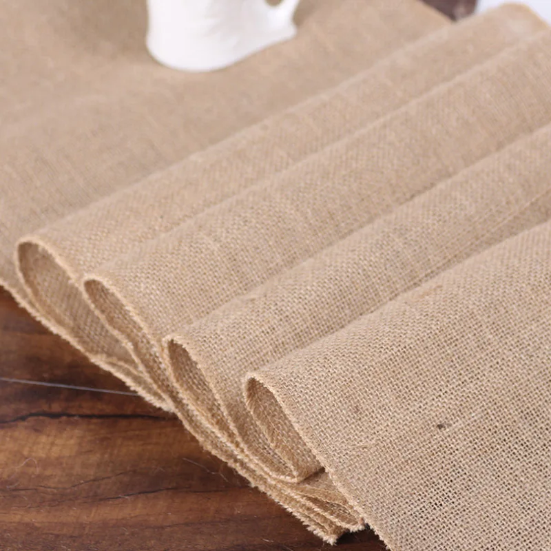 Vintage Natural Burlap Jute Linen Table Runner Restaurant Pure flax Table Runners for Wedding Home Party Christmas Decoration
Vintage Natural Burlap Jute Linen Table Runner Restaurant Pure flax Table Runners for Wedding Home Party Christmas Decoration