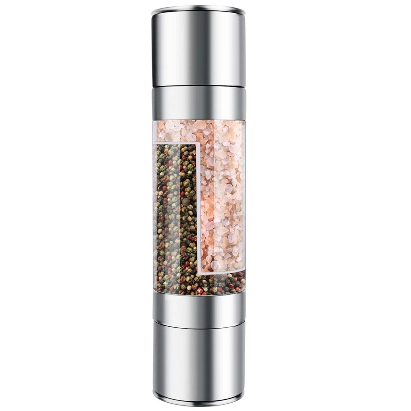 Stainless Steel Salt And Pepper Grinder 2 In 1 Manual Salt & Pepper Mill Shakers Refillable With Dual Adjustable Coarseness And
Stainless Steel Salt And Pepper Grinder 2 In 1 Manual Salt & Pepper Mill Shakers Refillable With Dual Adjustable Coarseness And