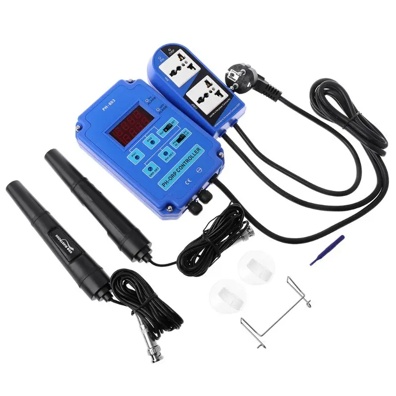 Digital pH ORP Redox 2 in 1 Controller Monitor w/ Output Power Relay Control Electrode Probe BNC for Aquarium Hydroponics Plants
Digital pH ORP Redox 2 in 1 Controller Monitor w/ Output Power Relay Control Electrode Probe BNC for Aquarium Hydroponics Plants