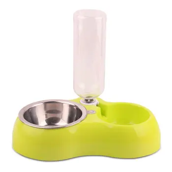 Portable Pet Feeder Plastic Dual Port Automatic Feeder Water Drinking Feeding Basin Bowls For Cats Pet Dogs 
Portable Pet Feeder Plastic Dual Port Automatic Feeder Water Drinking Feeding Basin Bowls For Cats Pet Dogs