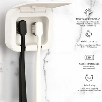 Portable Toothbrush Holder Case Whit UV Toothbrush Sanitizer Wall Mount Countertop USB Rechargeable Toothbrush Cleaner Organizer
Portable Toothbrush Holder Case Whit UV Toothbrush Sanitizer Wall Mount Countertop USB Rechargeable Toothbrush Cleaner Organizer