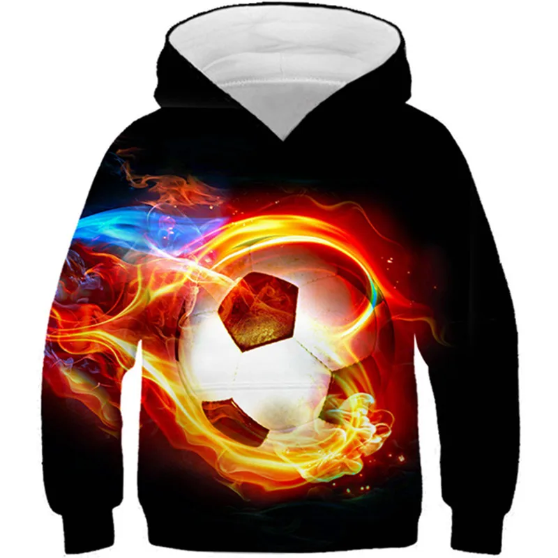 

2020 Autumn Kids Space Galaxy 3D Hoodies Fire Football Colorful Paint Printing Boys Girls Sweatshirts Children Fashion Pullovers