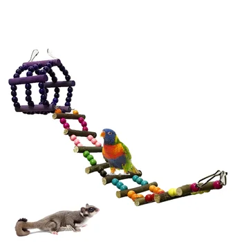 Colorful Ladder Bird Toy Cage Accessories Flexible Ladders Wooden Rainbow Bridge for Parrots Trainning(Random Color)
Colorful Ladder Bird Toy Cage Accessories Flexible Ladders Wooden Rainbow Bridge for Parrots Trainning(Random Color)