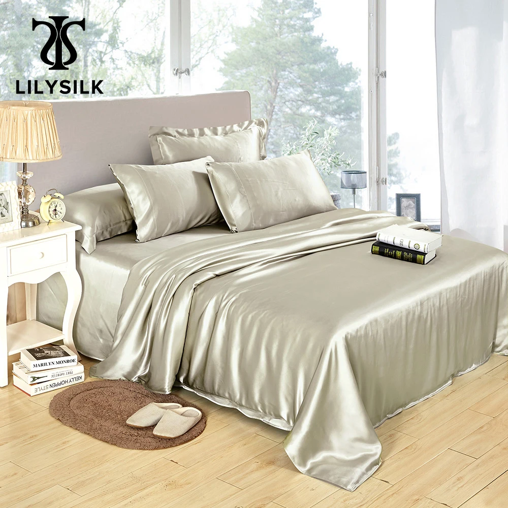 

LILYSILK Silk Duvet Cover 100 Pure Mulberry 25 Momme Natural Seamless Luxury Queen King Home Textile Free Shipping