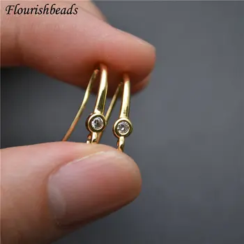 High Quality Anti-rust Paved Round CZ Zircon Beads Simple Metal Earrings Hooks Jewelry Findings DIY Meterials 30pcs Per Lot
High Quality Anti-rust Paved Round CZ Zircon Beads Simple Metal Earrings Hooks Jewelry Findings DIY Meterials 30pcs Per Lot
