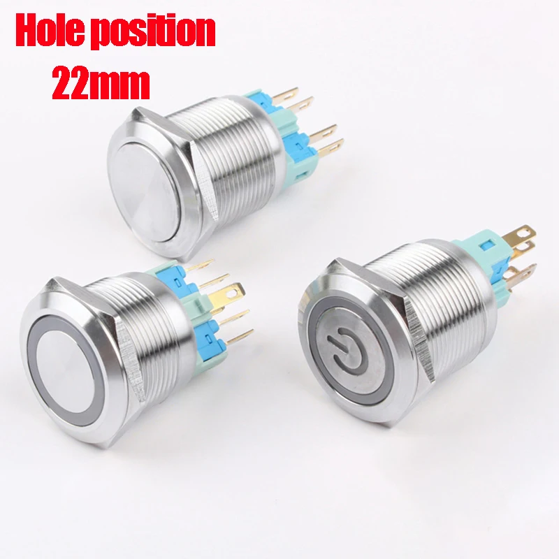 22mm waterproof metal button switch fixed LED lamp hook instantaneous start car engine red and blue 5V 12V 3-220v
22mm waterproof metal button switch fixed LED lamp hook instantaneous start car engine red and blue 5V 12V 3-220v