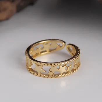 Amaiyllis 1pc 925 Sterling Silver Simple Personality Star Ring Gold Color Hollow Star Open Rings For Female Jewelry 925 Rings
Amaiyllis 1pc 925 Sterling Silver Simple Personality Star Ring Gold Color Hollow Star Open Rings For Female Jewelry 925 Rings