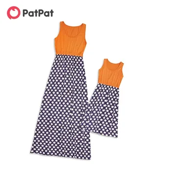 PatPat Mom and Me Star Printed Sleeveless Dress in Orange Summer Cotton Round Neck Casual Mother and Daughter Dress
PatPat Mom and Me Star Printed Sleeveless Dress in Orange Summer Cotton Round Neck Casual Mother and Daughter Dress