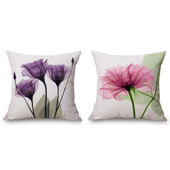 2pcs 45x45Cm Modern Ink Painting Flower Flax Throw Pillow Case Waist Cushion Cover - Pink + Green & Purple
2pcs 45x45Cm Modern Ink Painting Flower Flax Throw Pillow Case Waist Cushion Cover - Pink + Green & Purple