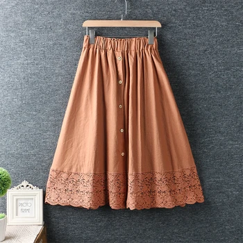 Spring summer skirts womens 2020 cotton and linen embroidery loose long skirt elastic waist skirt
Spring summer skirts womens 2020 cotton and linen embroidery loose long skirt elastic waist skirt