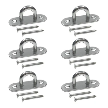 6 Pcs Steel Ceiling Hook Ring Hooks 3.15 Inch Pad Eye Plate,Marine Hardware Staple Hook Loop with 12 Pcs Screws
6 Pcs Steel Ceiling Hook Ring Hooks 3.15 Inch Pad Eye Plate,Marine Hardware Staple Hook Loop with 12 Pcs Screws