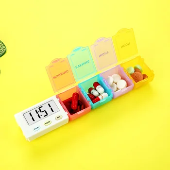 7 Days Weekly Tablet Pill Intelligent Plastic Storage Box Electronic Timing Reminder Medicine Boxes Organizer Container Case
7 Days Weekly Tablet Pill Intelligent Plastic Storage Box Electronic Timing Reminder Medicine Boxes Organizer Container Case