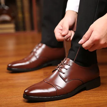 Leather Formal Business Shoes Men Lace Up Men Dress Office Shoes Classic Male Footwear Business Flats Men Shoes
Leather Formal Business Shoes Men Lace Up Men Dress Office Shoes Classic Male Footwear Business Flats Men Shoes