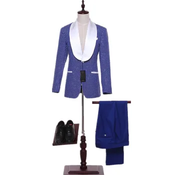 New Men's Suit Blue White Dot Men's Wedding Dresses and Business Work Set Exquisite Workmanship (Coat + Pants) Customized
New Men's Suit Blue White Dot Men's Wedding Dresses and Business Work Set Exquisite Workmanship (Coat + Pants) Customized