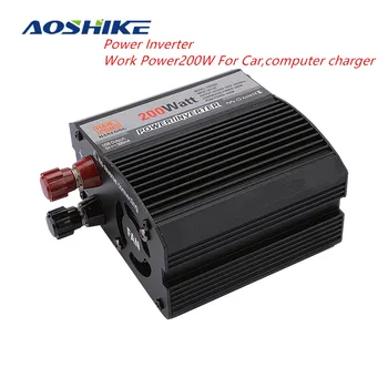 

AOSHIKE 200w Car Inverter DC 12V to 220V AC Modified Sine Car Converter inverters Adapter Voltage Auto Power Supply Inversor
