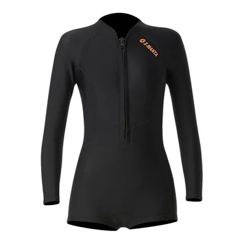 Women Bikini Long Sleeve Zip Elastic Neoprene Wetsuit Swim Suit
Women Bikini Long Sleeve Zip Elastic Neoprene Wetsuit Swim Suit