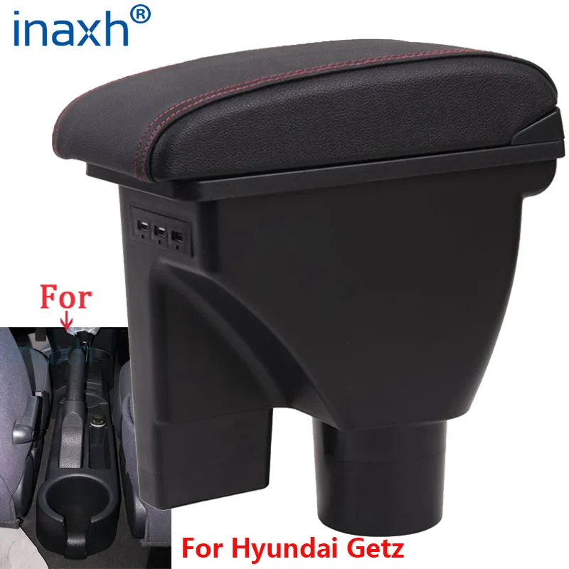 

Подлокотник для HYUNDAI Getz, автомобильный подлокотник для Hyundai Getz модифицированные детали, специальный центральный ящик для хранения, автомобильные аксессуары