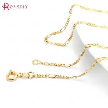 (37929)2PCS 44CM 24K Gold Color Copper with Round Spring Clasps Finished Necklace Chains Jewelry Making Supplies Diy Accessories
(37929)2PCS 44CM 24K Gold Color Copper with Round Spring Clasps Finished Necklace Chains Jewelry Making Supplies Diy Accessories