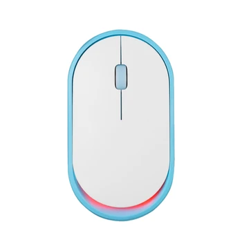 2.4G Silent Click Wireless Optical Mice, Orange LED Backlight, Portable Mobile Wireless Mouse for Laptop, PC