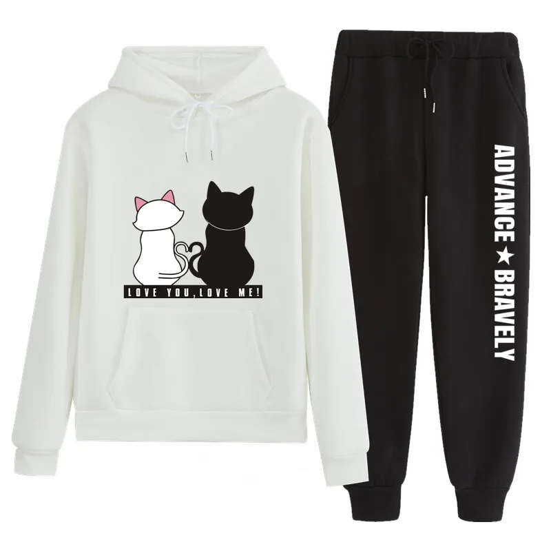 2020 New Cat Printing Brand Tracksuit Fashion Women Sportswear Two Piece Sets Thick Hoodie+Pants Sporting Suit Male
2020 New Cat Printing Brand Tracksuit Fashion Women Sportswear Two Piece Sets Thick Hoodie+Pants Sporting Suit Male