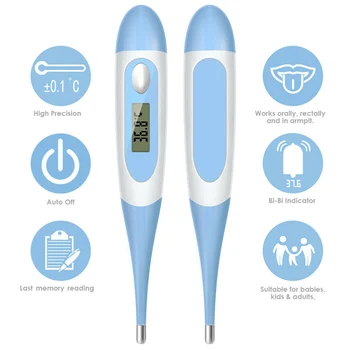 Digital LCD Thermometer Body Safe Soft Electronic Temperature Meter for Adult Baby JDH88
Digital LCD Thermometer Body Safe Soft Electronic Temperature Meter for Adult Baby JDH88