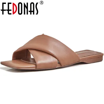 FEDONAS Concise Basic Genuine Leather Women Sandals For Walking At Home Open-Toed Female Slippers Summer Prom House Shoes Woman
FEDONAS Concise Basic Genuine Leather Women Sandals For Walking At Home Open-Toed Female Slippers Summer Prom House Shoes Woman