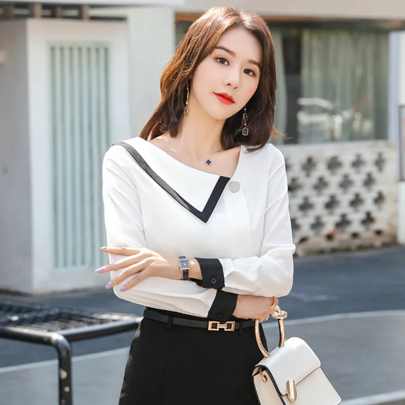 Plus Size Women's Office Shirts Autumn Pure Color Temperament Personality Ladies Chiffon Shirt High Quality Fashion Work Clothes
Plus Size Women's Office Shirts Autumn Pure Color Temperament Personality Ladies Chiffon Shirt High Quality Fashion Work Clothes
