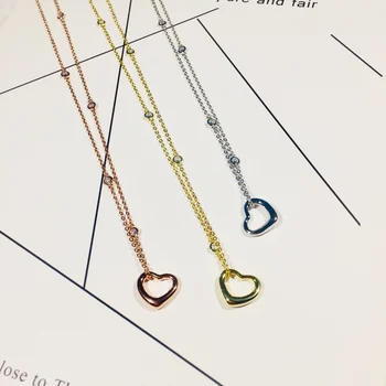 Fashion Classic Hollow out Love heart Pendant S925 Sterling silver Necklaces for Women Valentine Gift Hot Sale 1:1 Brand Jewelry
Fashion Classic Hollow out Love heart Pendant S925 Sterling silver Necklaces for Women Valentine Gift Hot Sale 1:1 Brand Jewelry
