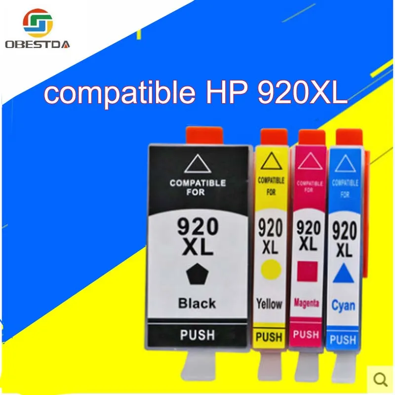 

8pcs Obestda Compatible Ink Cartridges For HP 920 Deskjet 6000 6500 7000 7500A printers cartridge For HP920 XL 920XL with chip