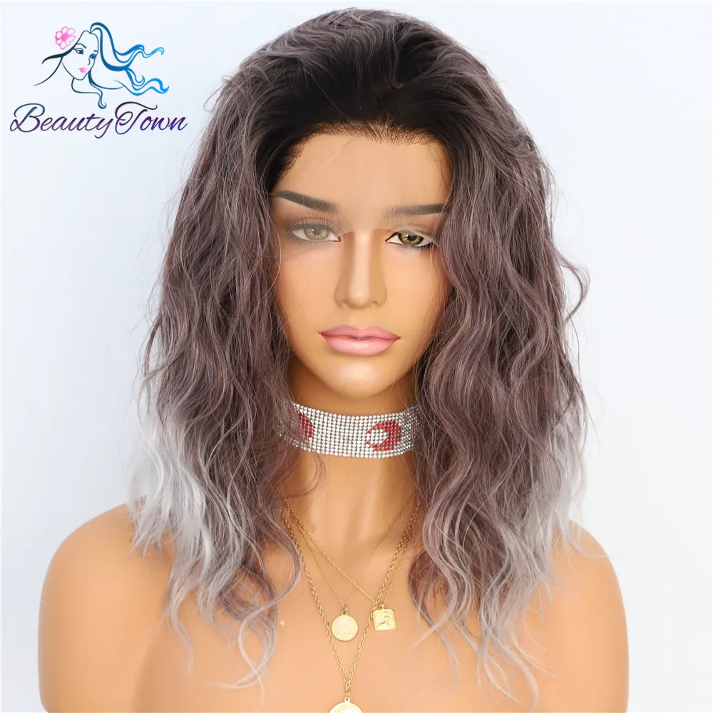 BeautyTown Dark Root Ombre Purple With Grey Tip Color Short Colorful Blogger Daily Makeup Drag Queen Fashion Synthetic Lace Front Wedding Party Wig
BeautyTown Dark Root Ombre Purple With Grey Tip Color Short Colorful Blogger Daily Makeup Drag Queen Fashion Synthetic Lace Front Wedding Party Wig