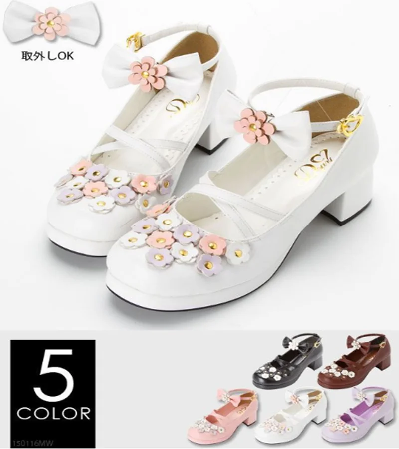 Colorful flowers bowknot women shoes round head thick heel kawaii shoes loli cosplay cos sweet lolita shoes kawaii princess
Colorful flowers bowknot women shoes round head thick heel kawaii shoes loli cosplay cos sweet lolita shoes kawaii princess