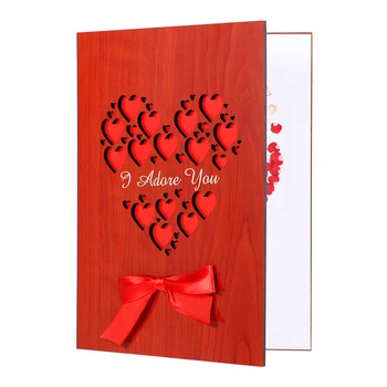 NUOBESTY Wooden Greeting Card Romantic I ADORE YOU Hollow Hearts Cards for Wedding Anniversary Valentine Souvenir Gift
NUOBESTY Wooden Greeting Card Romantic I ADORE YOU Hollow Hearts Cards for Wedding Anniversary Valentine Souvenir Gift