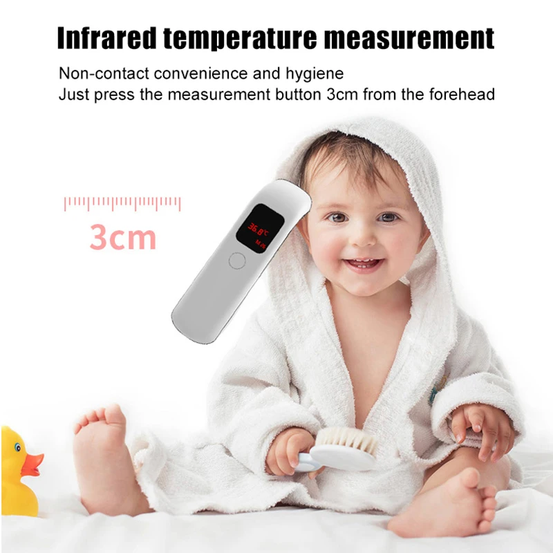 Handheld Infrared Thermometer Forehead Temperature Meter Measuring for Baby Adult BM88
Handheld Infrared Thermometer Forehead Temperature Meter Measuring for Baby Adult BM88