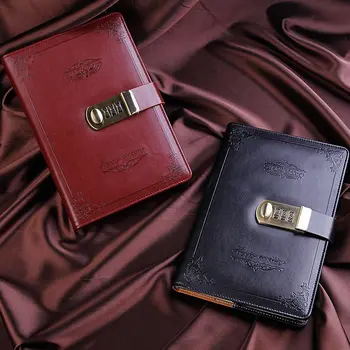 New Leather Diary notebook with lock code password Vintage bussniess note book 100 sheets thick office shcool supplies gift
New Leather Diary notebook with lock code password Vintage bussniess note book 100 sheets thick office shcool supplies gift